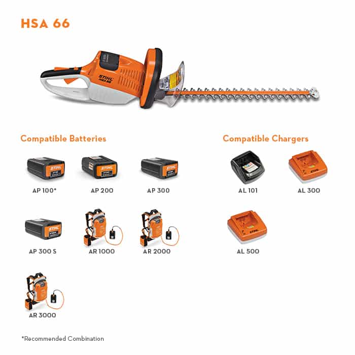 STIHL Battery Hedge Trimmer HSA 66 2 - Chenango Supply Punta Gorda FL