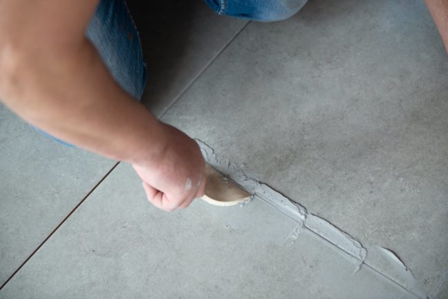 Grout a Tile Floor
