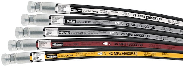 Parker Tough 3/8" Hydraulic Hose - SAE 100R16 - 5000 PSI - Sold By The 5-Foot Length