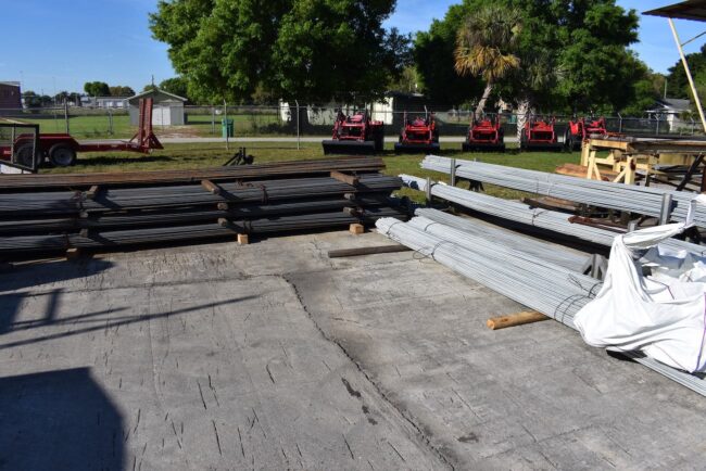 Concrete Rebar stacks at Chenango Supply Punta Gorda